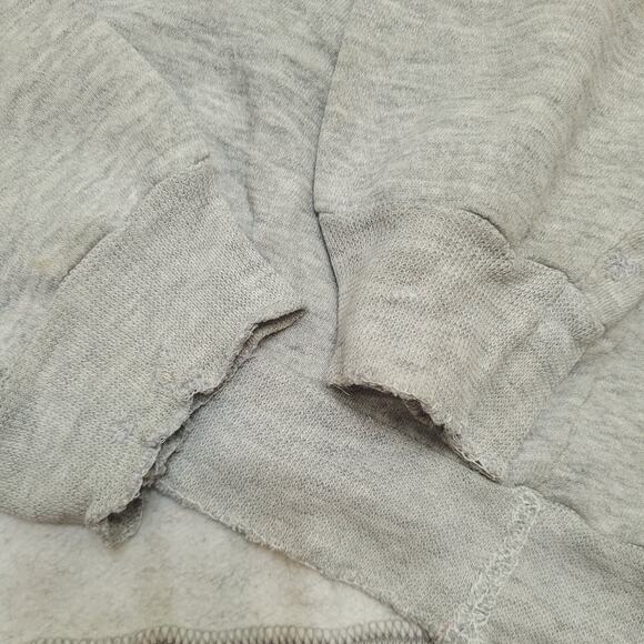 VTG 80s Champion Sweatshirt M USA ETSU Snap Neck Cropped Tri Blend RARE - Picture 7 of 10